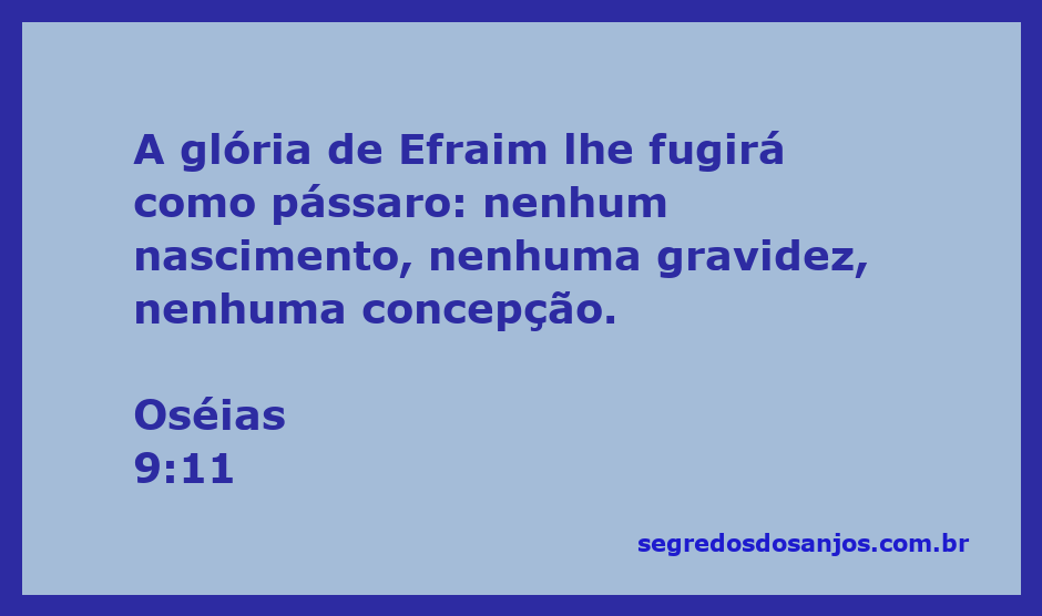 Imagem simbólica representando a passagem de Oséias 9:11, com um pássaro voando, simbolizando a fuga da glória de Efraim.