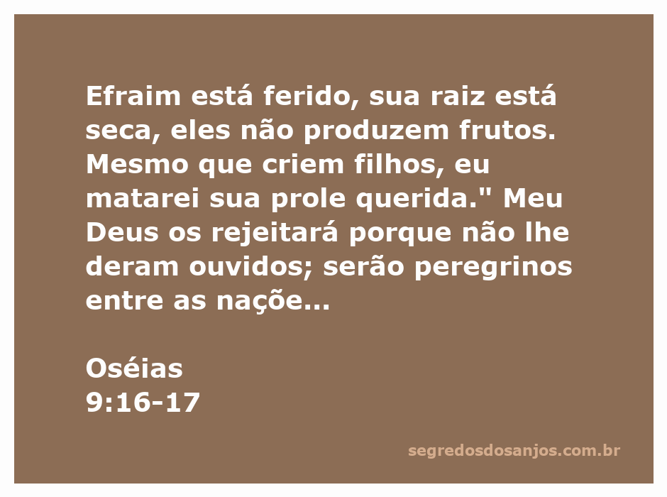 Imagem representativa da passagem de Oséias 9:16-17, ilustrando a desolação de Efraim e a rejeição de Deus.