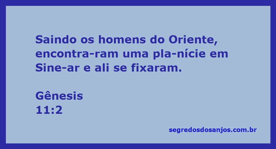 Homens do Oriente encontrando a planície de Sinar, conforme descrito em Gênesis 11:2