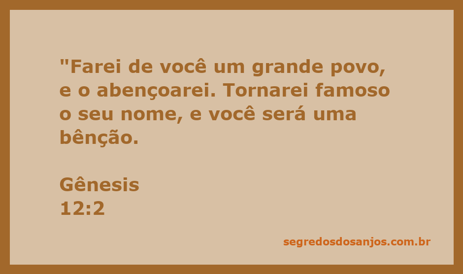 Imagem representativa da promessa de Deus a Abraão em Gênesis 12:2