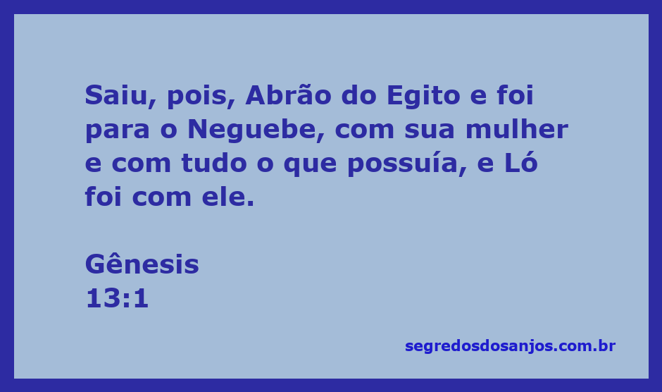 Abrão saindo do Egito em direção ao Neguebe com sua mulher e Ló.