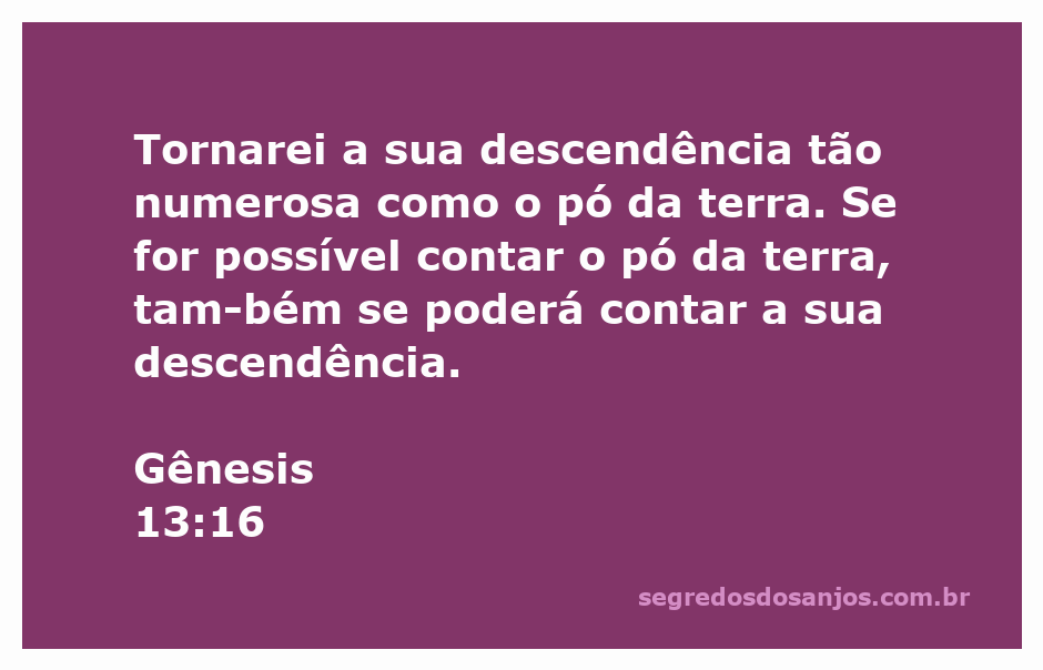 Imagem representativa da promessa de Deus a Abraão sobre sua descendência, simbolizada por grãos de pó da terra.
