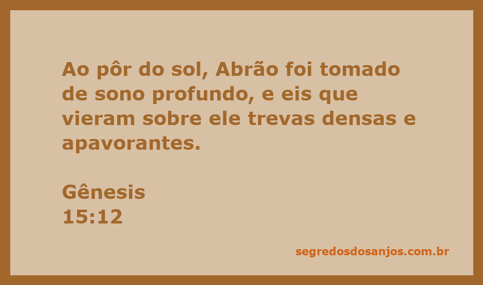 Imagem representando Abrão em sono profundo enquanto trevas densas o cercam.