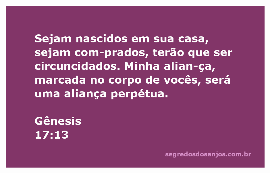 Ilustração da Aliança de Deus com Abraão representando a circuncisão como sinal perpétuo.