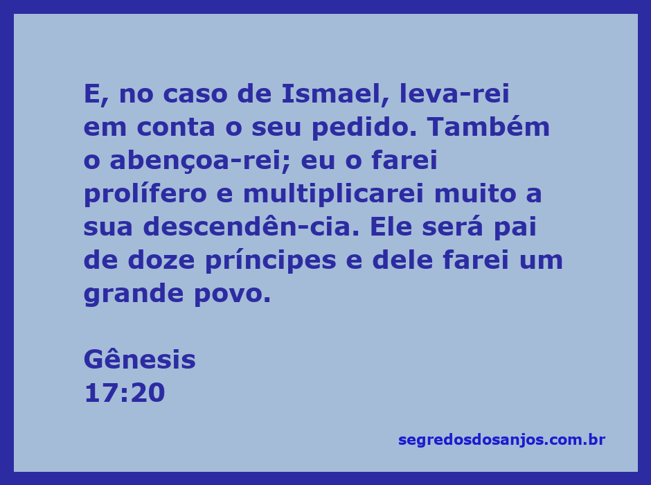 Imagem representativa da bênção de Deus a Ismael, mostrando a multiplicação de sua descendência.
