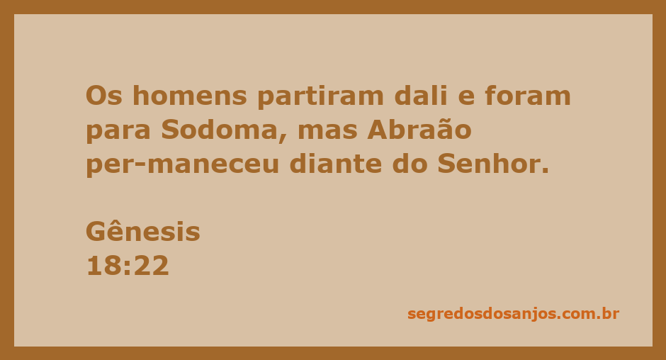 Abraão intercede diante do Senhor enquanto os mensageiros se dirigem a Sodoma.