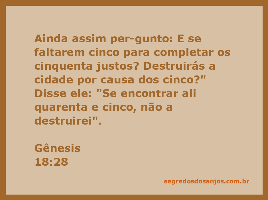 Ilustração representando o diálogo entre Abraão e Deus sobre a cidade de Sodoma, referindo-se ao número de justos.