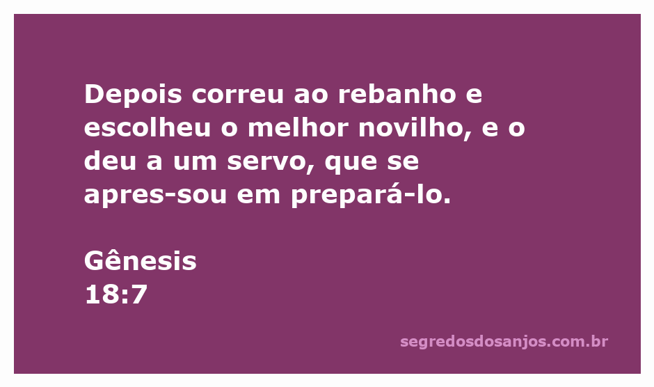 Um servo preparando um novilho escolhido do rebanho, simbolizando generosidade e dedicação.