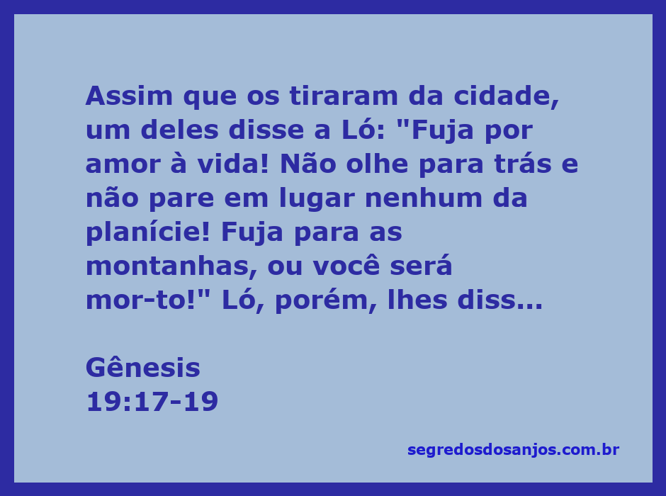 Ilustração de Ló fugindo da cidade de Sodoma, com um anjo orientando-o a não olhar para trás.