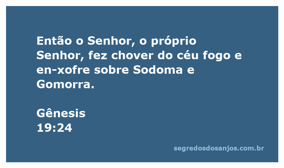 Ilustração da destruição de Sodoma e Gomorra com fogo e enxofre descendo do céu.