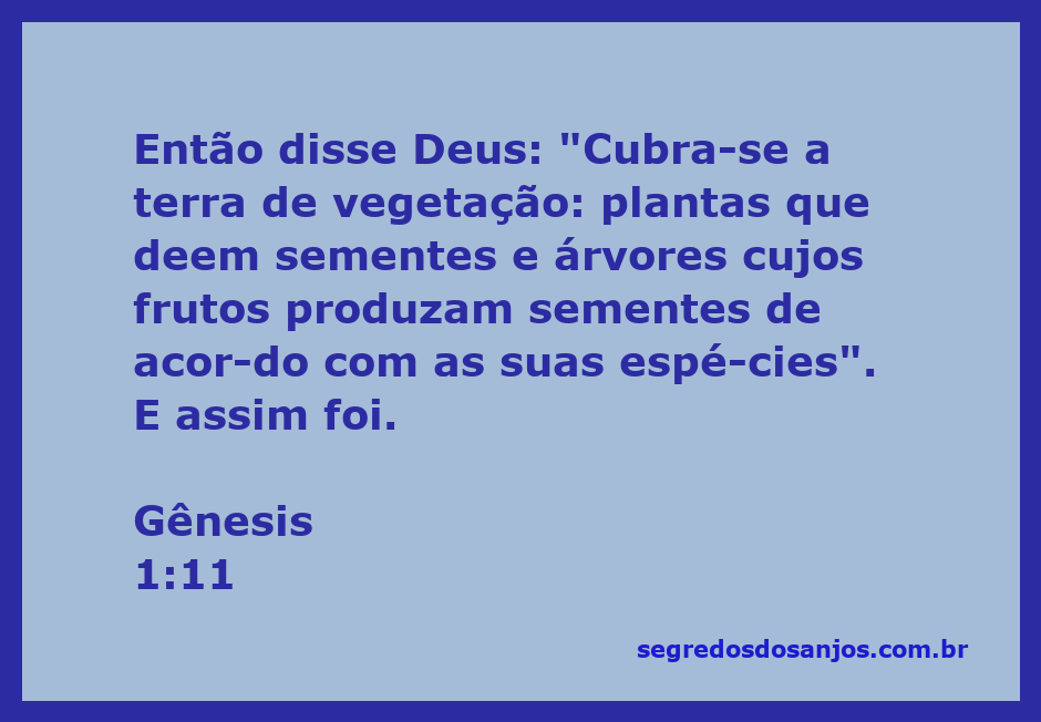 Imagem representando a criação de plantas e árvores conforme Gênesis 1:11