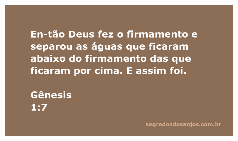 Representação artística do firmamento criado por Deus, separando as águas acima e abaixo.