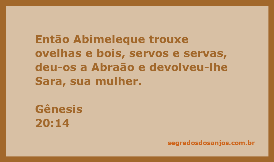 Abimeleque devolvendo Sara a Abraão com ovelhas e bois ao fundo