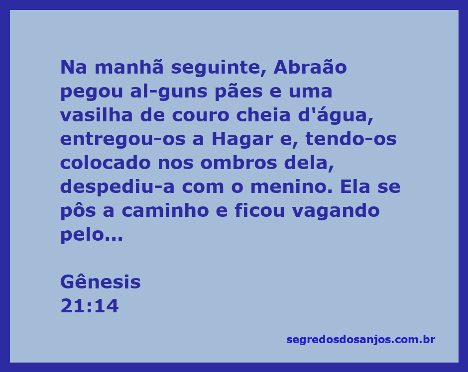 Imagem de Hagar e Ismael vagando pelo deserto, representando a cena de Gênesis 21:14.