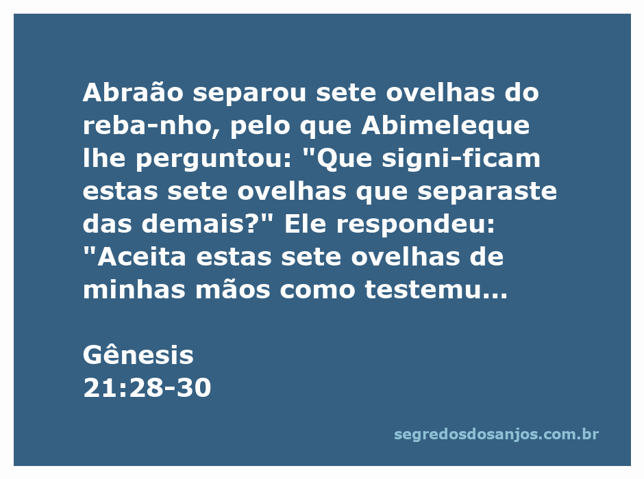 Abraão apresentando sete ovelhas a Abimeleque como testemunho de um poço cavado.