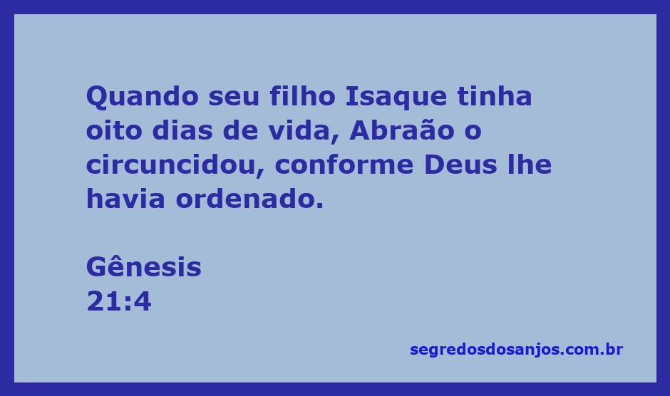 Abraão circuncidando seu filho Isaque, conforme a ordem de Deus.