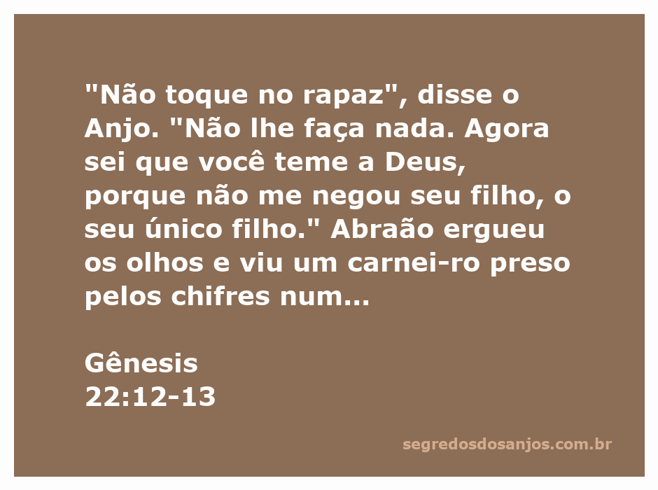 Imagem de Abraão com um carneiro, simbolizando a obediência e fé em Deus conforme Gênesis 22:12-13.