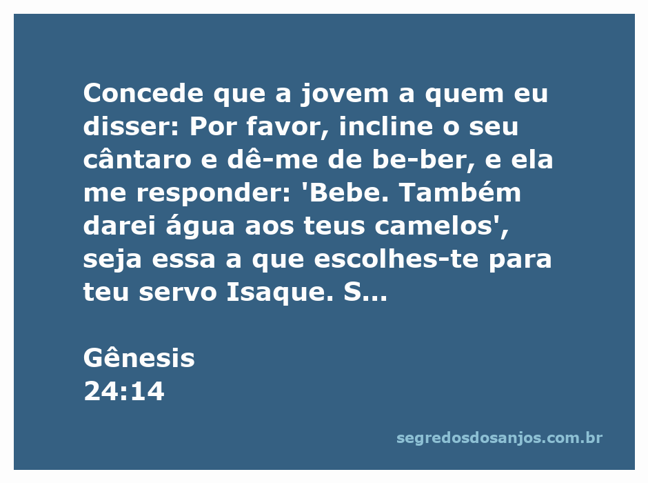 Uma jovem oferecendo água de um cântaro, simbolizando a escolha divina para Isaque em Gênesis 24:14.