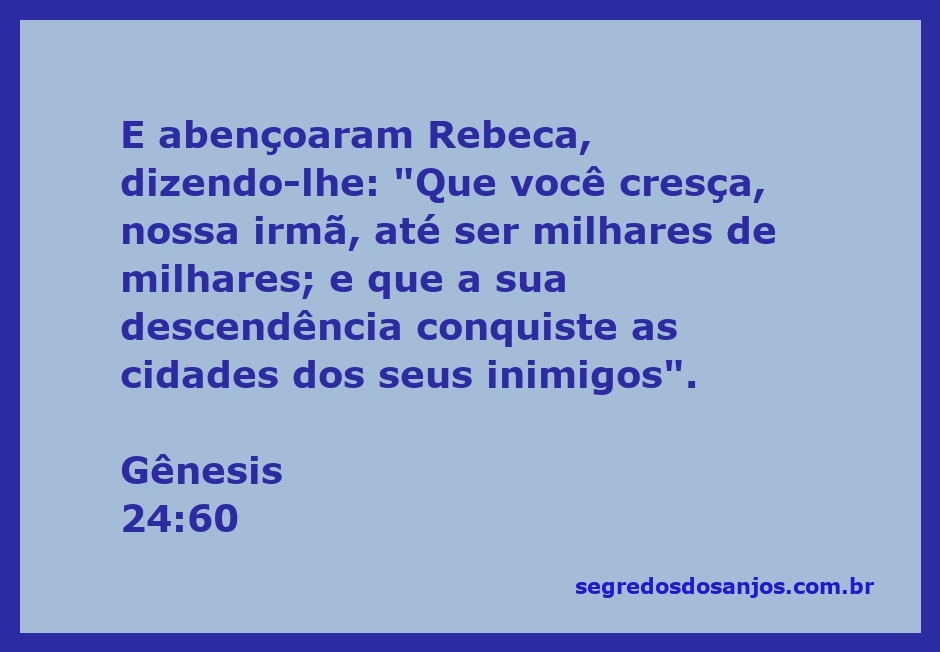 Rebeca recebendo bênçãos de sua família antes de partir para se casar com Isaque, representando prosperidade e vitória.