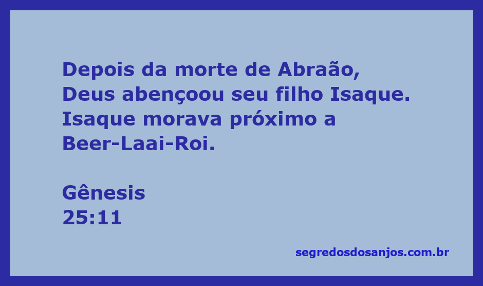 Imagem representando a bênção de Deus sobre Isaque após a morte de Abraão, com um cenário que remete a Beer-Laai-Roi.