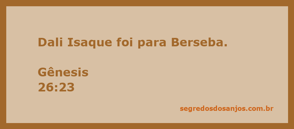 Imagem de Isaque viajando para Berseba, representando Gênesis 26:23.