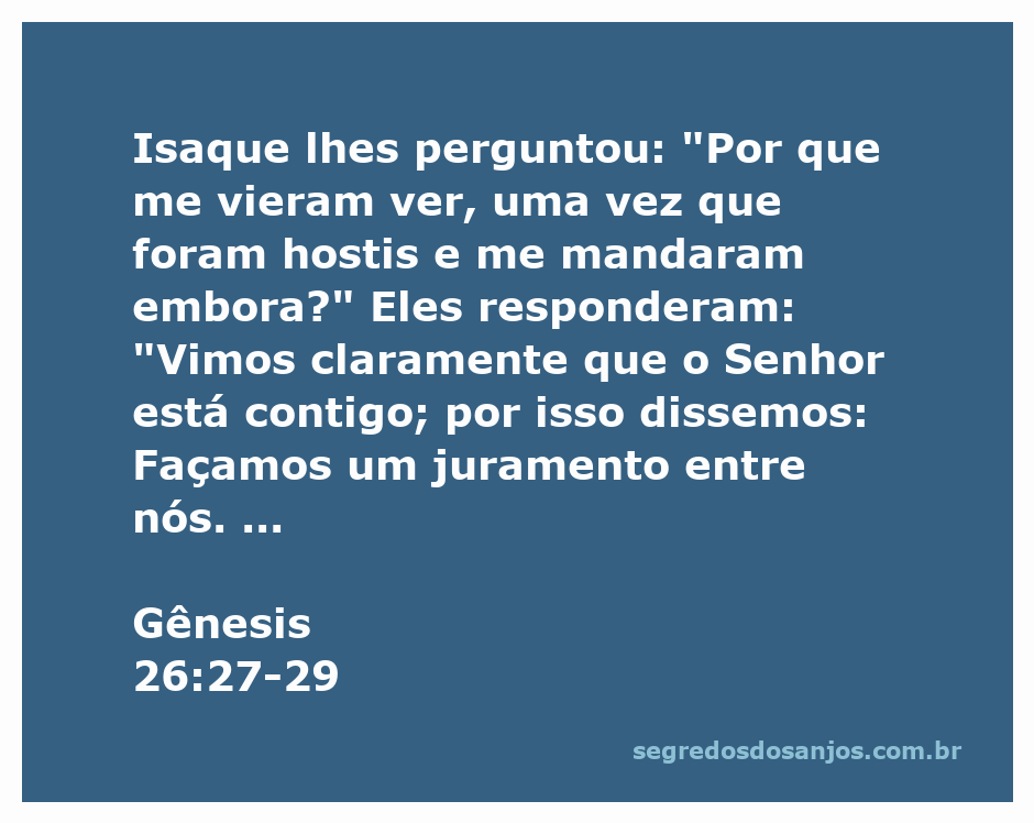 Ilustração de Isaque conversando com os filisteus sobre um acordo de paz.