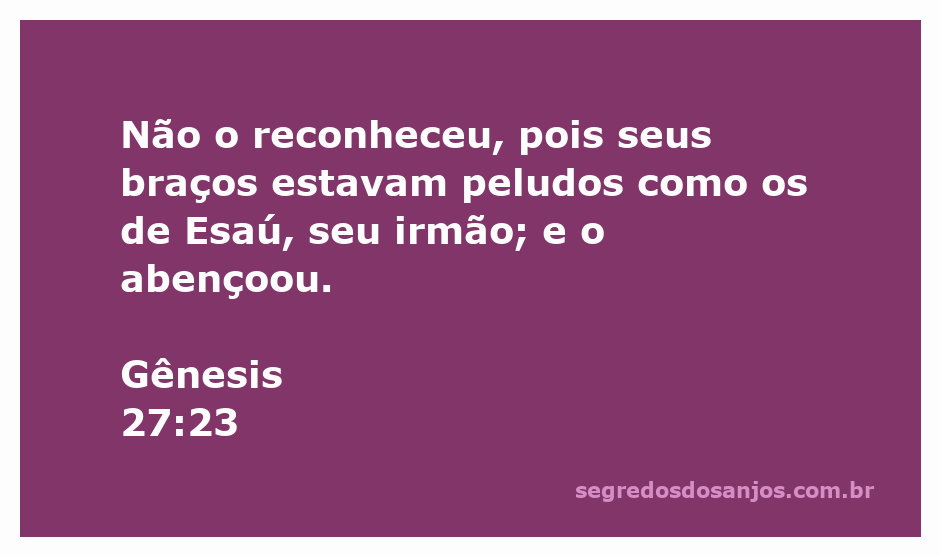 Imagem que representa a bênção de Jacó disfarçado como Esaú, destacando os braços peludos.