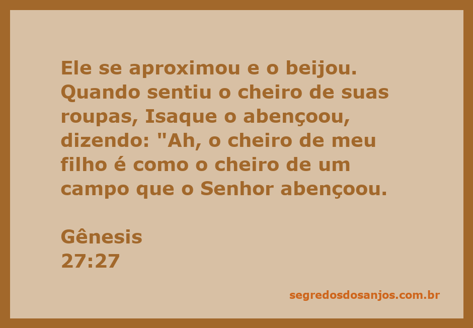 Ilustração de Isaque abençoando seu filho, com um campo ao fundo representando a bênção de Deus.