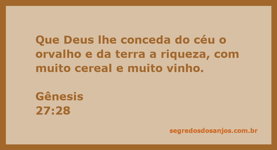 Imagem representativa da bênção de Gênesis 27:28, simbolizando riqueza e prosperidade.