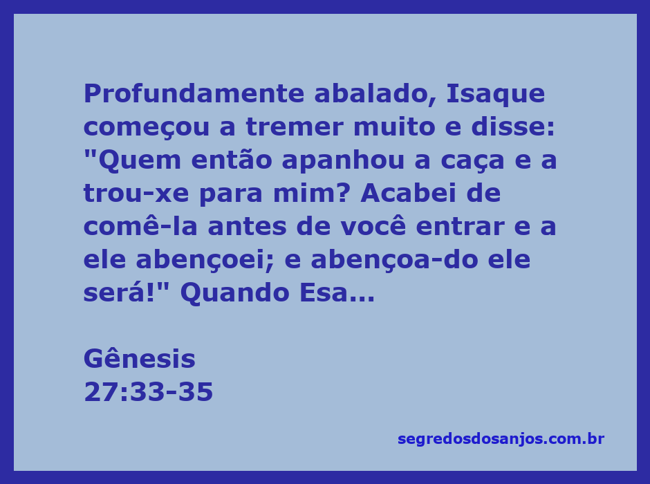 Irmãos Esaú e Jacó com Isaque, representando a cena da bênção perdida.