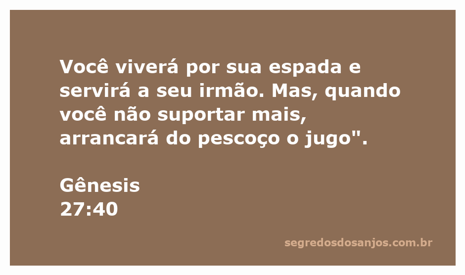 Ilustração de Gênesis 27:40, representando a luta entre irmãos e a busca pela liberdade.