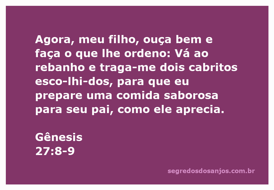 Um pai orientando seu filho sobre como preparar uma refeição especial com cabritos.