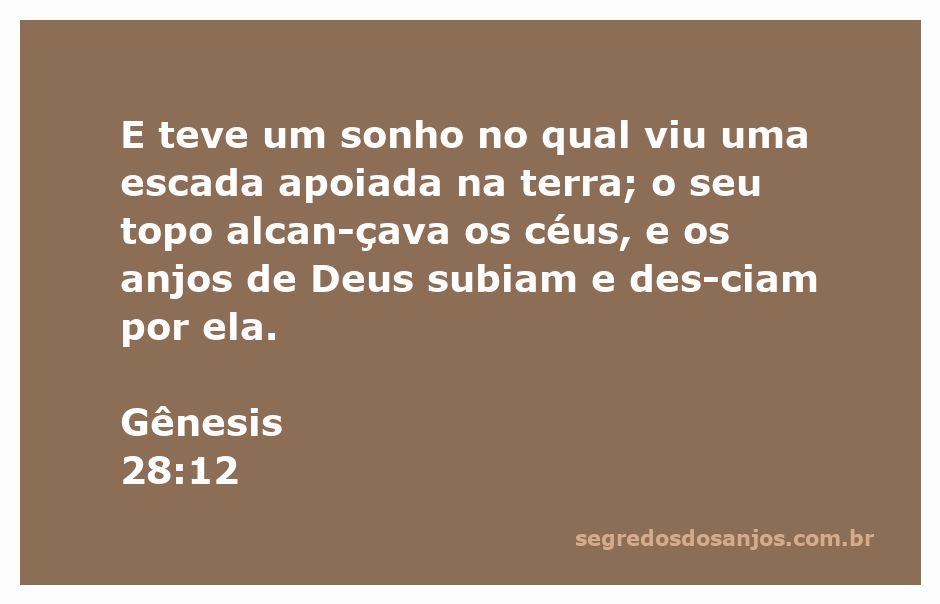 Imagem representando o sonho de Jacó com uma escada ligando a terra ao céu, simbolizando a comunicação entre Deus e os homens.