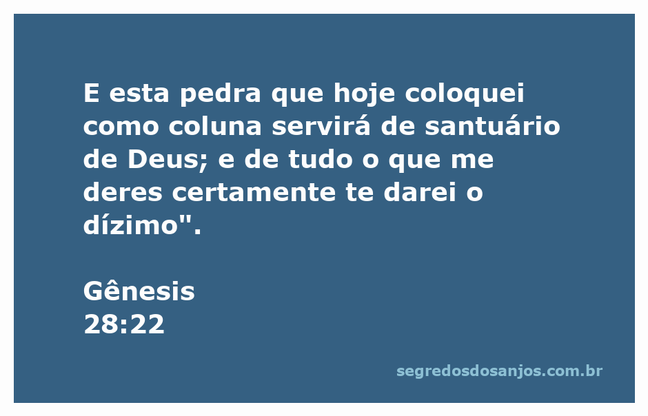 Imagem de uma pedra erguida como coluna, simbolizando um santuário de Deus, inspirada em Gênesis 28:22.