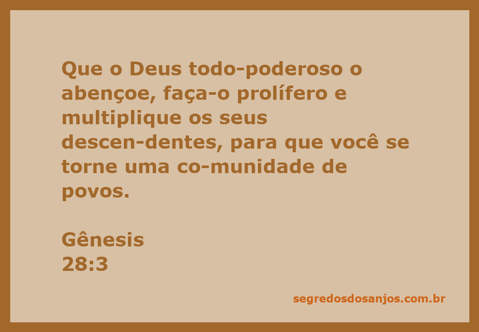 Imagem representando a bênção de Deus a Jacó em Gênesis 28:3, simbolizando prosperidade e multiplicação de descendentes.