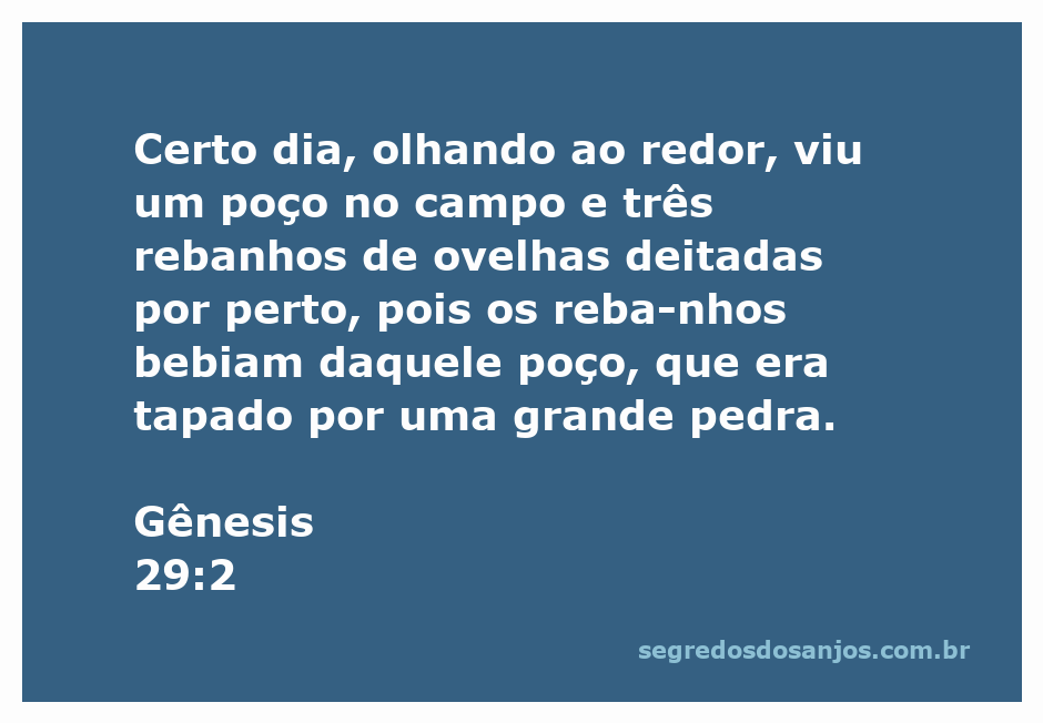 Imagem de um poço rodeado por rebanhos de ovelhas em um campo, representando Gênesis 29:2.