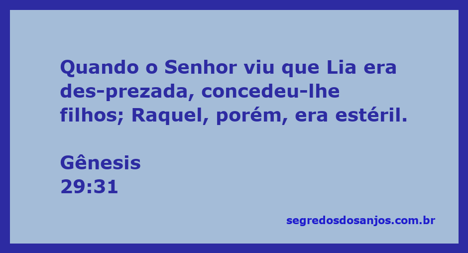 Ilustração de Lia e Raquel, representando a história de Gênesis 29:31, onde Deus concede filhos a Lia, pois ela era desconsiderada.