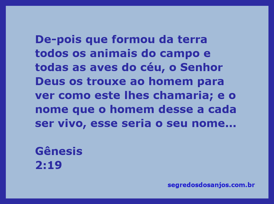 O Senhor Deus trazendo os animais e aves ao homem para que ele os nomeasse.