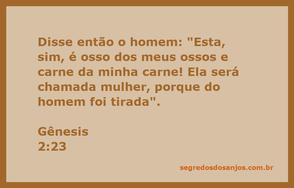 Representação da criação da mulher a partir do homem, simbolizando a união e a origem da humanidade.