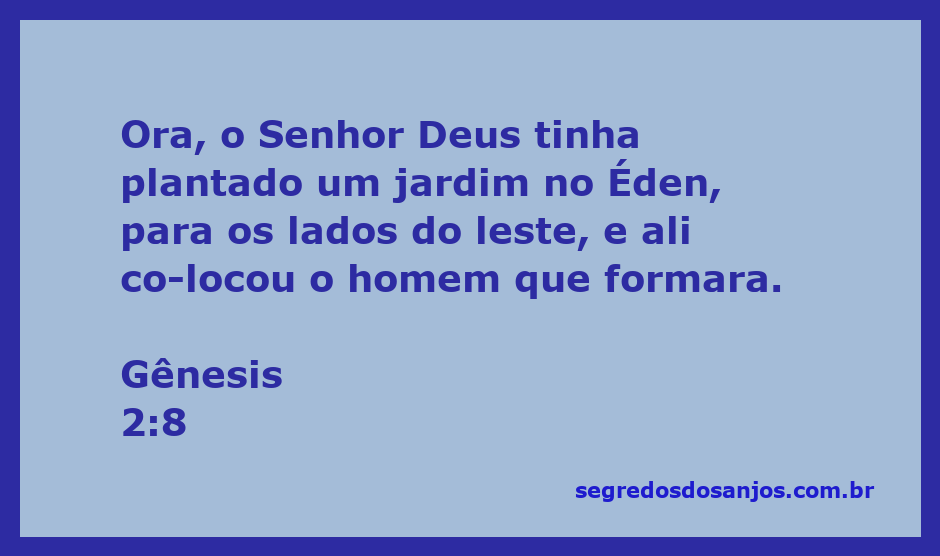 Imagem do Jardim do Éden, representando o local criado por Deus conforme Gênesis 2:8.