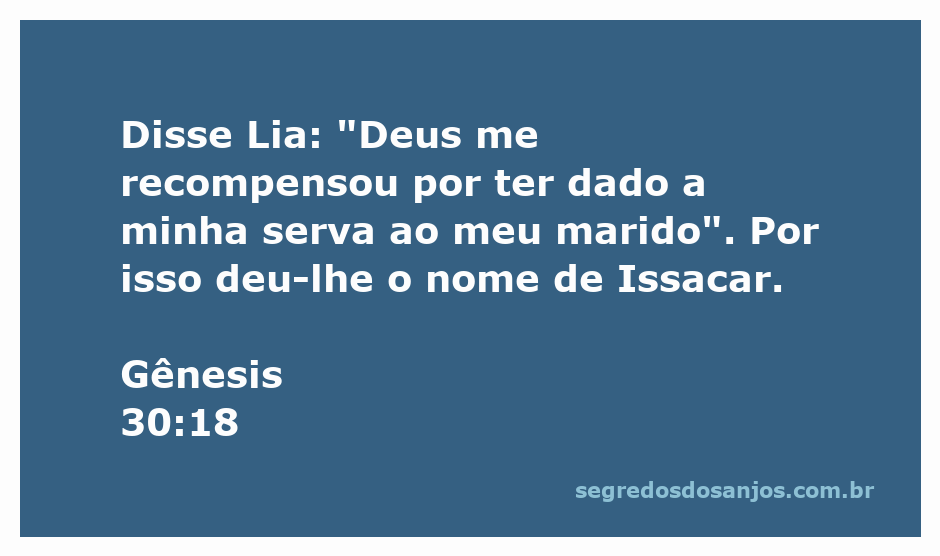 Lia segurando seu filho Issacar, simbolizando a recompensa de Deus.