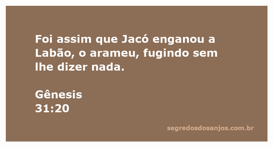 Jacó fugindo de Labão, representando o engano e a liberdade.