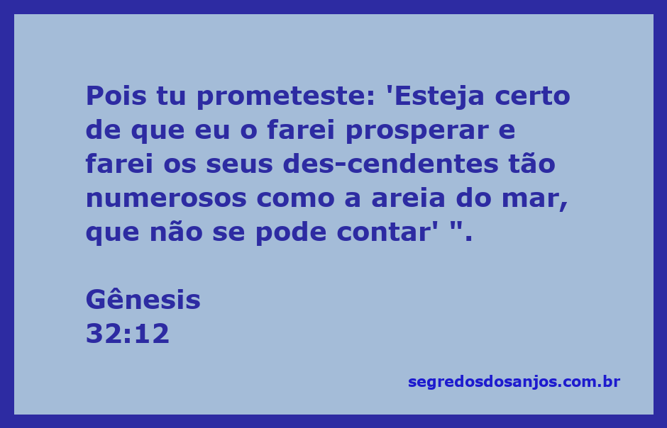 Imagem simbolizando a promessa de Deus a Jacó sobre seus descendentes, com areia do mar ao fundo.