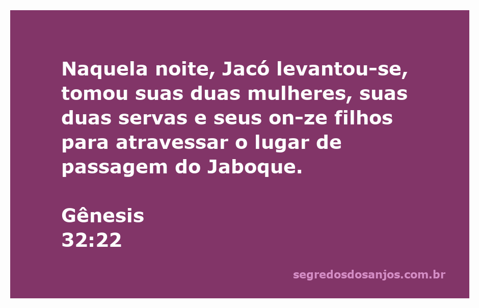 Jacó atravessando o rio Jaboque com sua família na noite anterior ao encontro com Esaú.