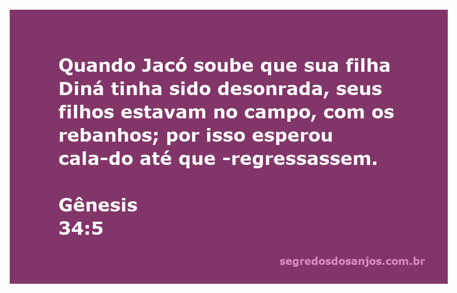 Jacó preocupado ao saber da desonra de sua filha Diná, aguardando o retorno de seus filhos.