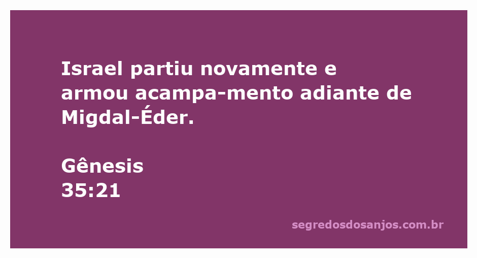 Acampamento de Israel próximo a Migdal-Éder conforme descrito em Gênesis 35:21.