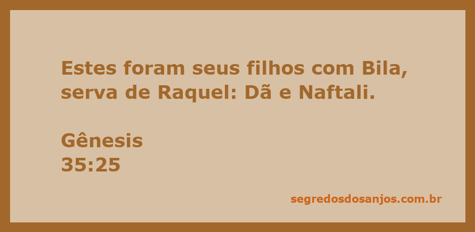 Imagem dos filhos de Bila, serva de Raquel, mencionados em Gênesis 35:25.