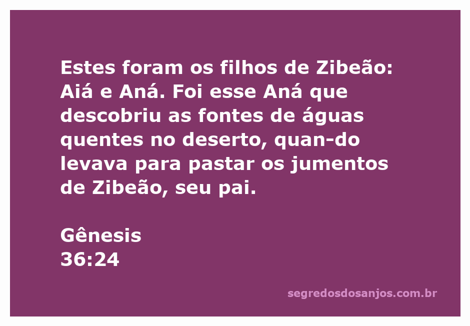 Ilustração de Aná descobrindo fontes de águas quentes no deserto durante a pastagem dos jumentos.