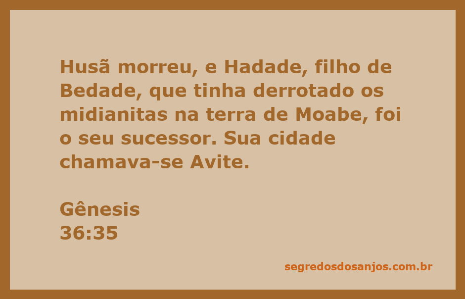 Imagem representativa da passagem de Gênesis 36:35, destacando a sucessão de Hadade após a morte de Husã.