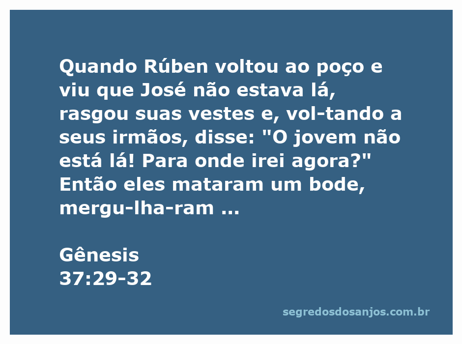Ilustração de Rúben encontrando a túnica manchada de sangue de José, simbolizando a dor e a traição entre os irmãos.